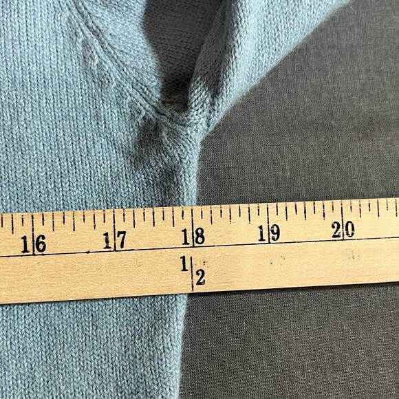 LouLou‎ Sweater Womens Medium Blue Wool Angora Cashmere Blend Knit Pullover NEW - Picture 8 of 8